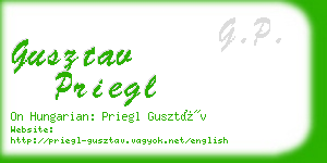 gusztav priegl business card